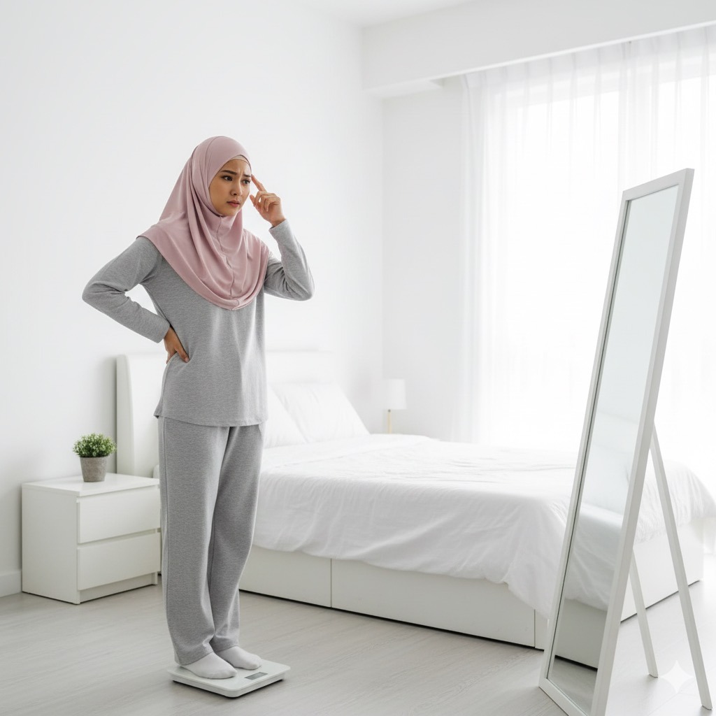 Berat susah turun walau dah jaga makan